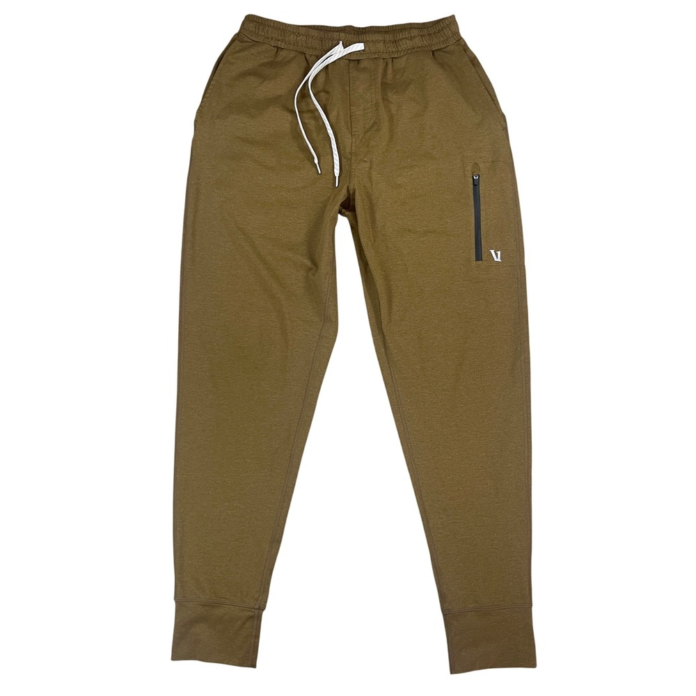 Vuori Sunday Performance Joggers Tapered Knit Pants Mens Medium Tobacco Brown